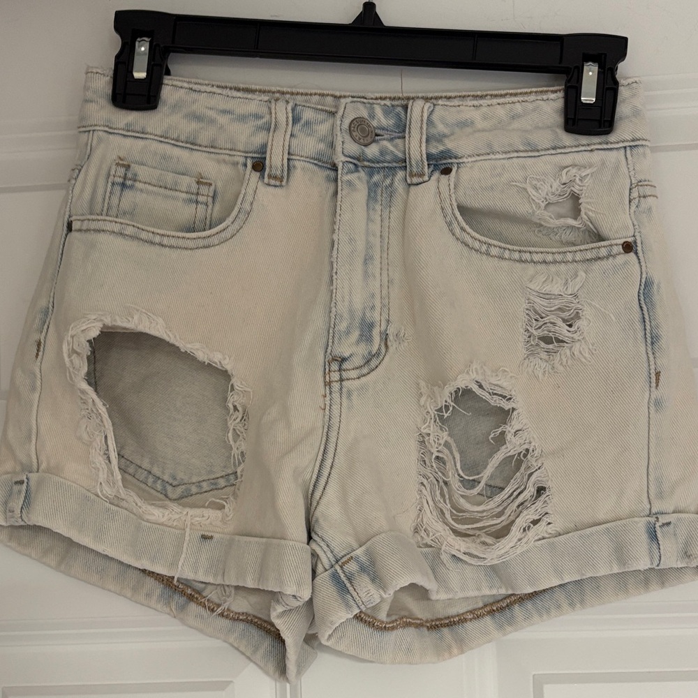 PacSun Faded Blue Distressed Jean Shorts